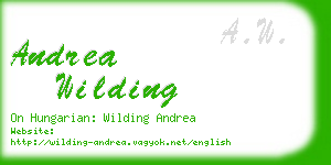 andrea wilding business card